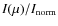 $I(\mu)/I_{\rm {norm}}$