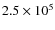 $2.5\times 10^5$