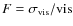 $F=\sigma_{\rm {vis}}/\rm {vis}$