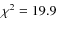 $\chi^2=19.9$