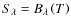 $S_{\lambda}=B_{\lambda}\left(T\right)$