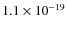$1.1 \times10^{-19}$