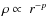 $\rho\propto~r^{-p}$