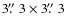 $3\hbox{$.\!\!^{\prime\prime}$ }3\times3\hbox{$.\!\!^{\prime\prime}$ }3$