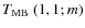$T_{{\rm MB}}~(1, 1;m)$