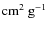 ${\rm cm^{2}~g^{-1}}$