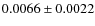$0.0066\pm0.0022$