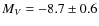 $M_{V}=-8.7\pm0.6$