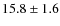 $15.8 \pm 1.6$
