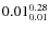 $\rm0.01 {_{ 0.01}^{ 0.28}}$