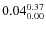 $\rm0.04 {_{0.00}^{0.37}}$