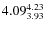 $\rm 4.09 {_{3.93}^{4.23}}$