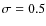 ${\sigma=0.5}$