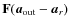$\mathbf{F}({\vec{a}_{\rm out}}-{\vec{a}_r})$
