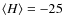 $\langle H \rangle=-25$