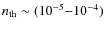 $n_{\rm th} \sim(10^{-5}{-}10^{-4})$