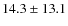 $14.3\pm13.1$