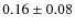 $0.16 \pm 0.08$