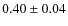 $0.40\pm 0.04$