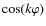 $\cos ({k}\varphi)$