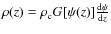 $\rho(z)=\rho_{\rm c} G[\psi(z)] \frac{{\rm d}\psi}{{\rm d}z}$