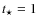 $t_{\star}=1$