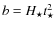 $b= {H_{\star}} t_{\star}^{2}$