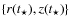 $\{r(t_{\star }), z(t_{\star })\}$
