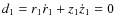 $d_{1}=r_{1} \dot{r}_{1} +
z_{1} \dot{z}_{1}=0$