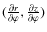 $(\frac{\partial r}{\partial \varphi}, \frac{\partial z}{\partial \varphi})$