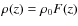 $\rho(z)=\rho_{0} F(z)$