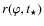 $r(\varphi, t_{\star})$