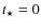 $t_{\star}=0$
