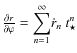 $\frac{\partial r}{\partial \varphi} = \displaystyle{\sum_{{{n}}=1}^{\infty}}
\dot{r}_{n} ~ t_{\star}^{n}$