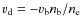 $v_{\rm d} = -
v_{\rm b} n_{\rm b}/n_{\rm e}$