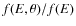 $f(E,\theta)/f(E)$