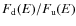 $F_{\rm d}(E)/F_{\rm u}(E)$