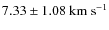 $7.33 \pm 1.08 {\rm ~km~ s^{-1}} $