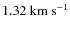 $1.32 {\rm ~ km~s^{-1}} $