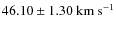 $46.10 \pm 1.30 {\rm ~ km~ s^{-1}}$