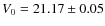 $V_0=21.17 \pm 0.05$