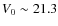 $V_0\sim21.3$