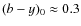 $(b-y)_0\approx 0.3$