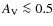 $A_{\rm V}\la 0.5$