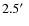 $2.5\hbox{$^\prime$ }$