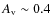 $A_{\rm v} \sim 0.4$