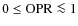$0 \leq {\rm OPR} \la 1$