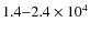 $1.4{-}2.4\times 10 ^4$