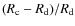 $(R_{\rm c}-R_{\rm d})/R_{\rm d}$