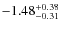 $-1.48^{\rm +0.38}_{-0.31}$